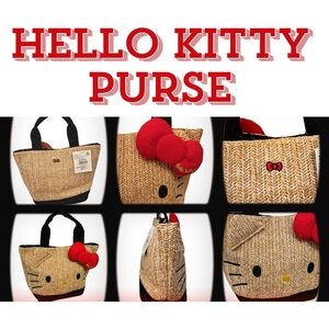 Hello Kitty Straw Purse Tote|Sanrio NWT Hello Kitty Purse